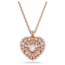 IDYLLIA PENDANT, HEART, WHITE, ROSE GOLD PLATED 5680402