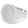 METEORA COCKTAIL RING, WHITE, RHODIUM PLATED