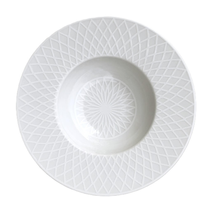 SET OF 4 DEGUSTATION PLATES, WHITE FANTASY