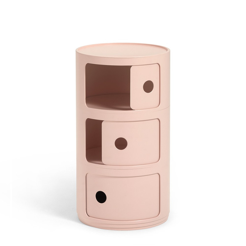 Kartell Cassettiera Componibile Recycled a tre elementi colore bianco