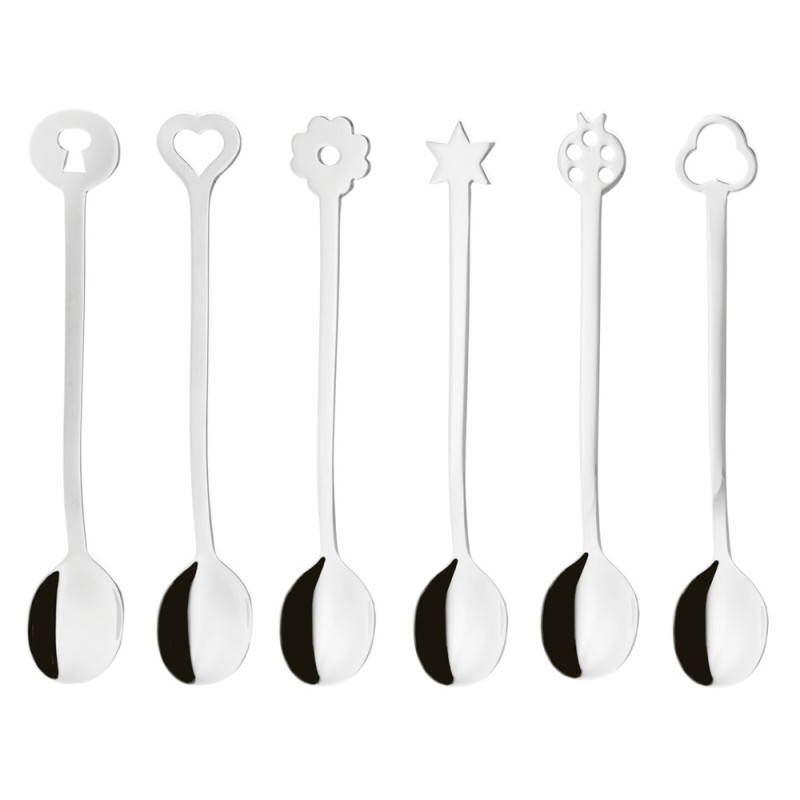 SET OF 6 PARTY SPOON, LIVING INOX 52550C51