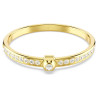 NUMINA BANGLE, ROUND CUT, WHITE, GOLD PLATED