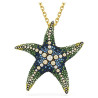 IDYLLIA PENDANT AND BROOCH, STARFISH, MULTICOLORED, GOLD PLATED5684168