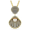 IDYLLIA NECKLACE, SHELL, GOLD TONE PLATED 5689197