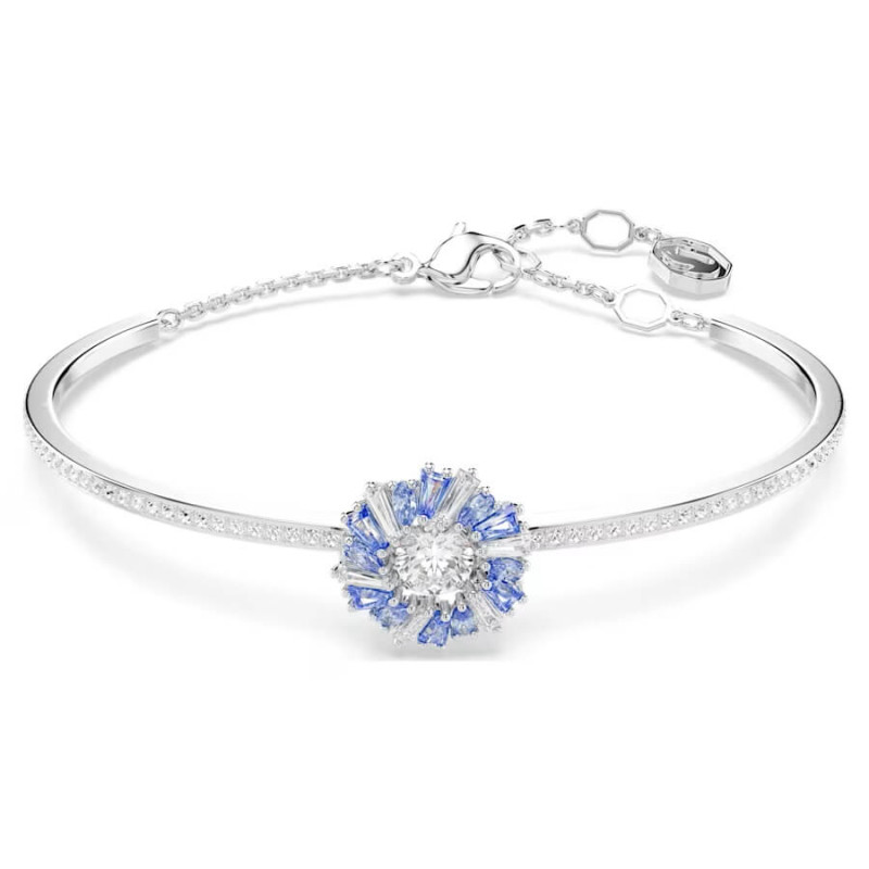 IDYLLIA BRACELET, FLOWER, BLUE, RHODIUM PLATED 5680014