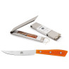 SET OF 6 TABLE KNIVES, ORANGE COMPENDIO