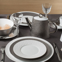 TAZZA TE CON PIATTINO, ECUME PLATINUM