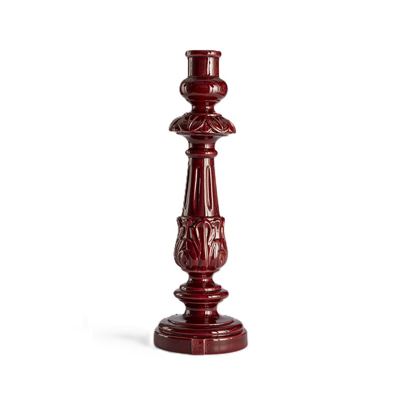 BAROQUE CANDLE HOLDER 35 CM, SMOOTH