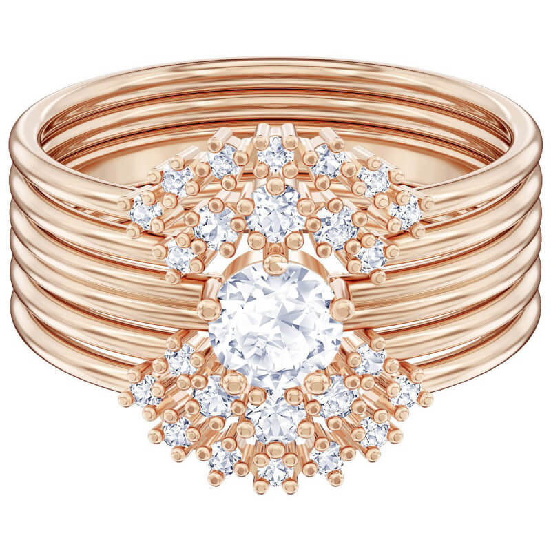 MOONSON SET OF RINGS, ROSE GOLD PLATED