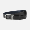 HORSESHOE BUCKEL REVERSIBLE BLACK/BLUE BELT 126024