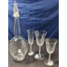 SET OF 36 GLASSES + 1 BOTTLE JETS D EAU