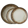 SET OF 12 CERAMIC PLATES, SHADE EARTH