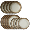 SET OF 12 CERAMIC PLATES, SHADE EARTH