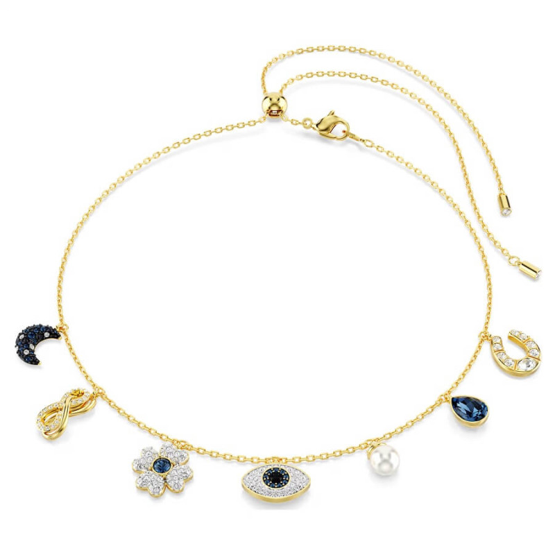 SYMBOLICA CHOKER BLUE, GOLD TONE PLATING 5692164