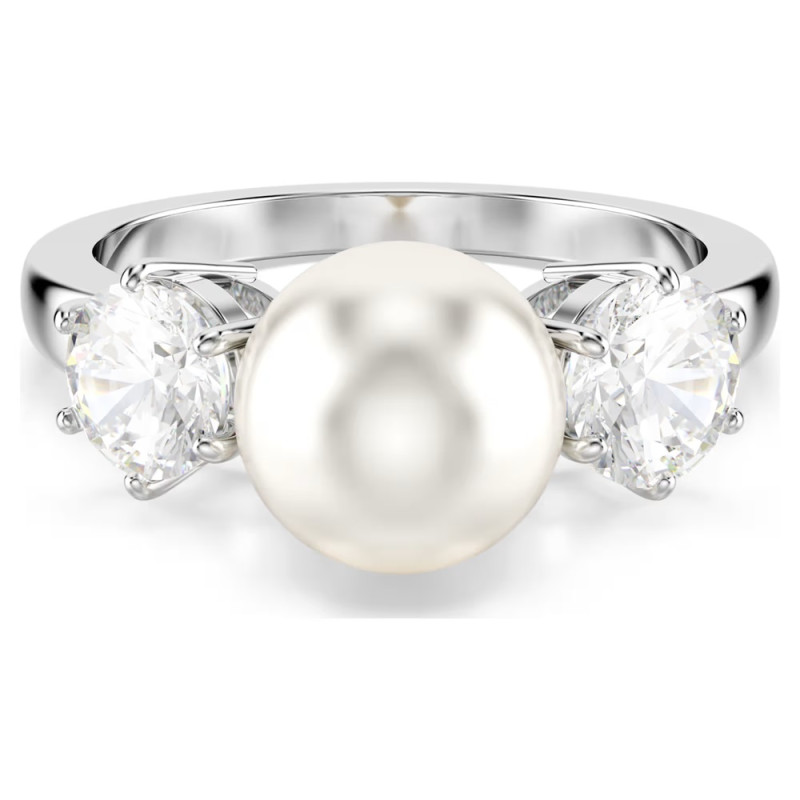 ANELLO MATRIX PERLA, CRYSTAL PEARL, TAGLIO ROUND