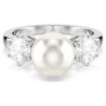 ANELLO MATRIX PERLA, CRYSTAL PEARL, TAGLIO ROUND