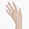 DEXTERA COCKTAIL RING, WHITE, RHODIUM PLATED