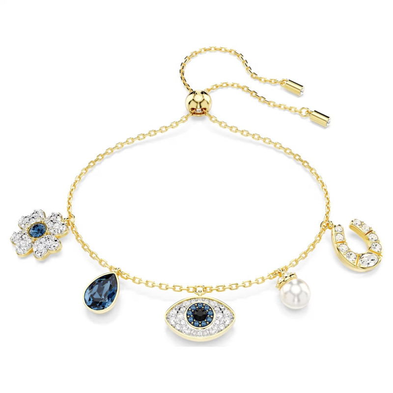 BRACCIALE SYMBOLICA BLU, PLACCATURA COLOR ORO 5692162