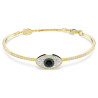 SYMBOLICA BANGLE, EVIL EYE, BLU, GOLD TONE PLATED