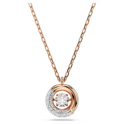 DEXTERA PENDANT, WHITE, ROSE GOLD TONE PLATED 5692257