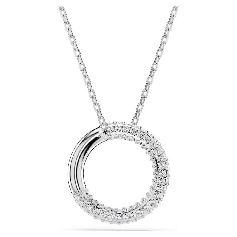 DEXTERA PENDANT ROUND WHITE, RHODIUM PLATED 5692737