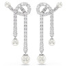 MATRIX DROP EARRINGS WHITE, CRYSTAL PEARL, RHODIUM PLATED 5692417