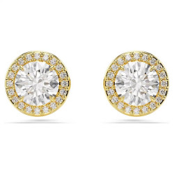 UNA ANGELIC STUD EARRINGS, ROUND CUT, PAVE