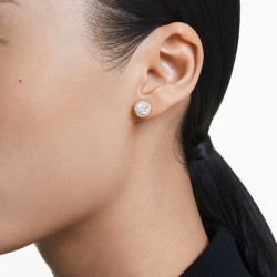 UNA ANGELIC STUD EARRINGS, ROUND CUT, PAVE