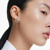 HYPERBOLA:PIERCED EARRINGS WHITE, RHODIUM PLATING 5689718