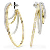 HYPERBOLA HOOP EARRINGS, WHITE, MIXED PLATED 5691618