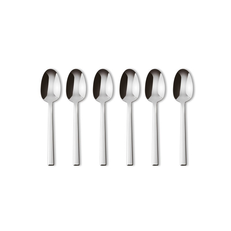 SET OF 6 MOKA SPOONS, NEUTRA INOX