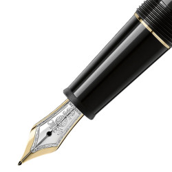 MEISTERSTÜCK FOUNTAIN PEN, BLACK & GOLD