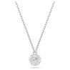 DEXTERA PENDANT, WHITE, RHODIUM PLATED 5693206