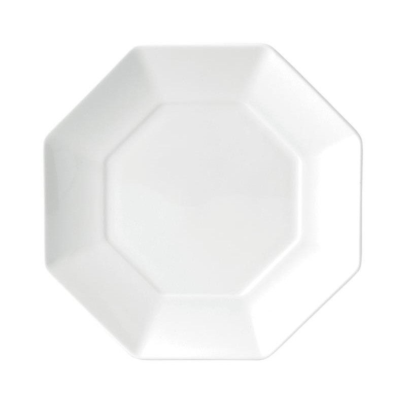 PORCELAIN OCTAGONAL DESSERT PLATE CM 19 -ASHLAR