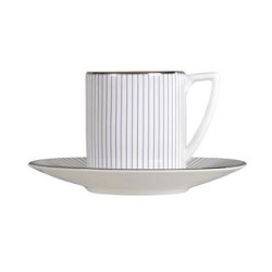 ESPRESSO CUP & SAUCER JASPER PIN STRIPE