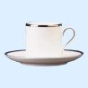 TAZZA CAFFE C/PIATTO PORCELLANA STERLING