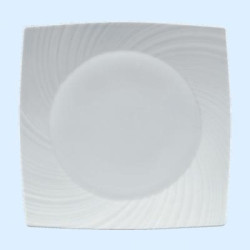 PORCELAIN SQUARE DISH CM 18 ETHEREAL