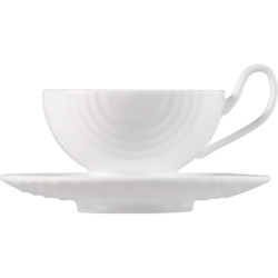 PORCELAIN COFFEE CUP W/PLATE ETHEREAL