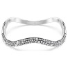 SUBLIMA BANGLE, WHITE, RHODIUM PLATED