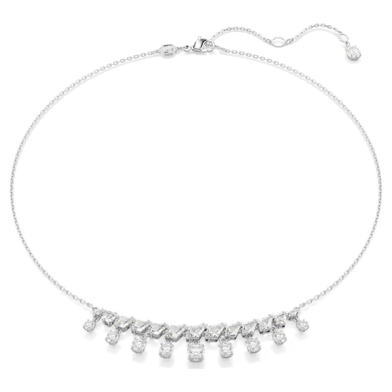 IDYLLIA NECKLACE, WHITE, RHODIUM PLATED 5692637