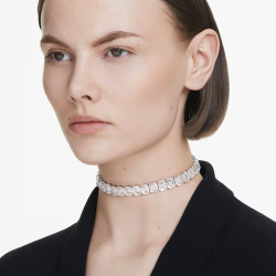 MILLENIA CHOKER, WHITE, RHODIUM PLATED 5696292