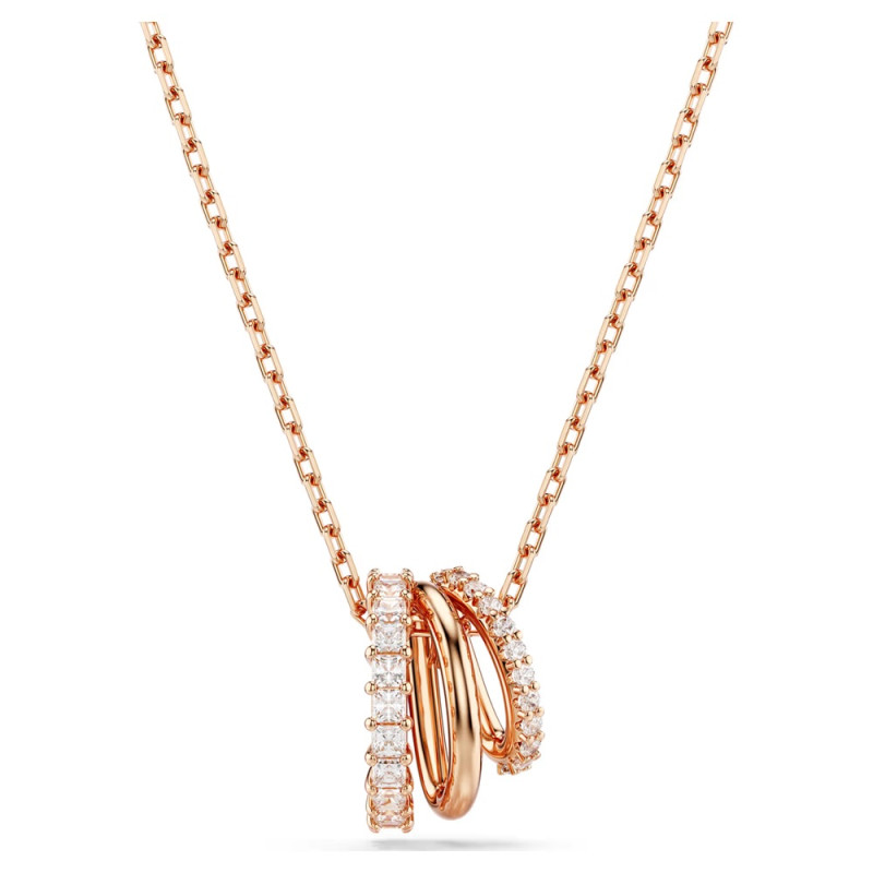 HYPERBOLA PENDANT, WHITE, ROSE GOLD TONE PLATED 5701494