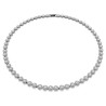 UNA:LONG NECKLACE WHITE, RHUTENIUM PLATED 5681057