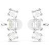 MILLENIA CLIP EARRINGS WHITE, RHODIUM PLATED 5701274