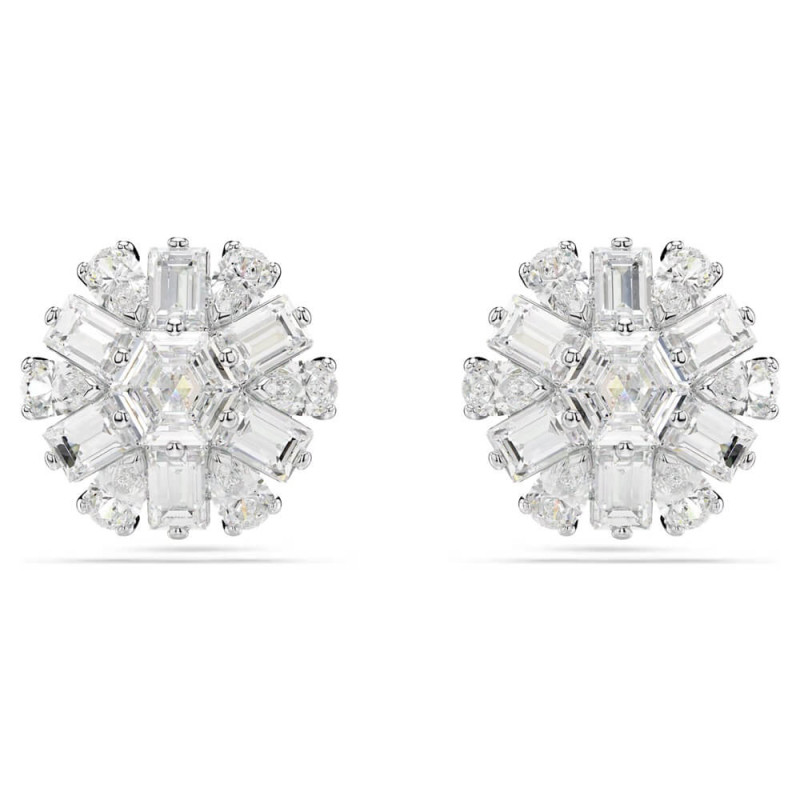 IDYLLIA STUD EARRINGS, WHITE, RHODIUM PLATED 5691483