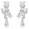 MATRIX DROP EARRINGS, WHITE, RHODIUM PLATED 5700418