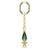 GOOD LUCK TROLLS: KEYRING GREEN, GOLD TONE PLATED 5696147