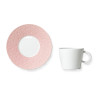 TAZZA CAFFE  CON PIATTO, ECUME ROSE