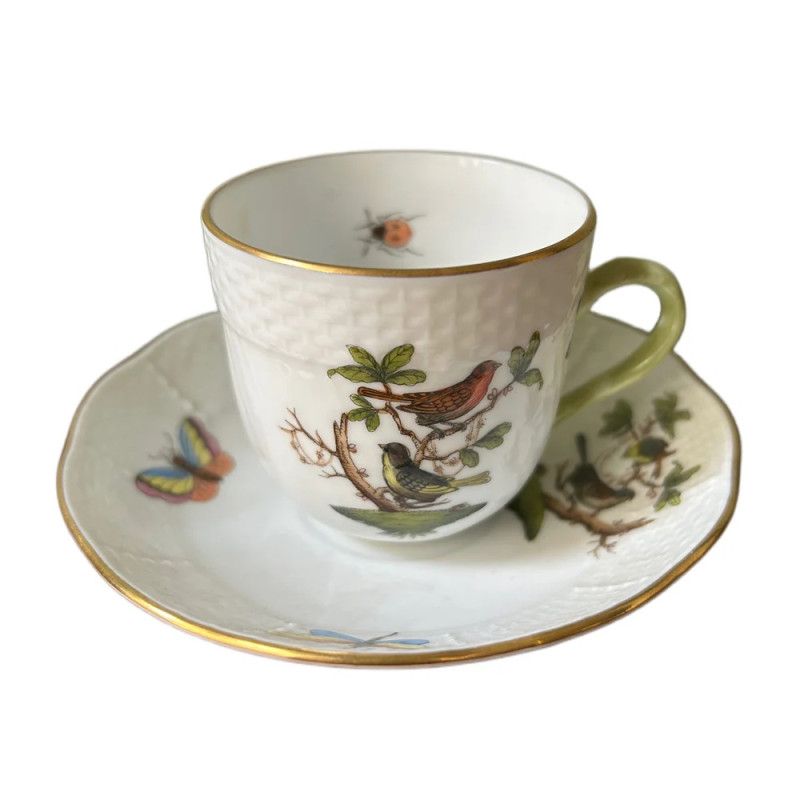 COFFEE CUP WITH SAUCER ROTHSCHILD BIRD RO 1709 + 1727