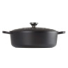 CAST IRON RISOTTO POT 30 CM, BLACK